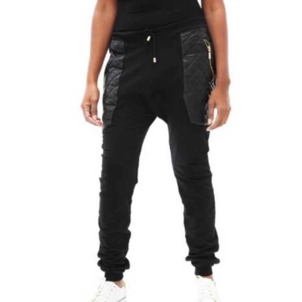 NWT Soho Babe Harlem Drop Crouch Parachute Joggers